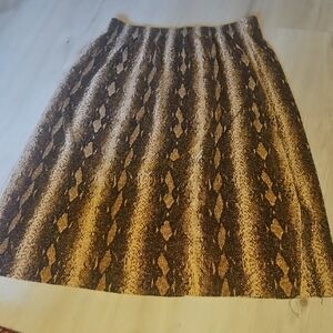 Brown Patterned Women's Skirt